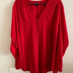 Torrid georgette blouse red size 3